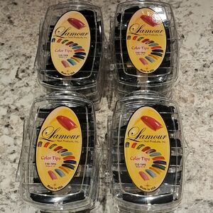 Lamour Color (BLACK)Tips Nail Set 12 NEW Packs 110 Tips Per Pack